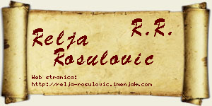 Relja Rošulović vizit kartica